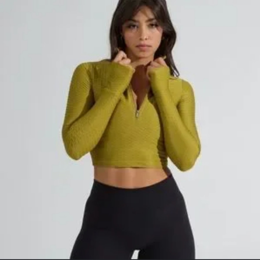 Olive Green Women's Cropped Top